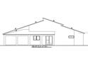 Rear exterior elevation featuring a window, door, and simple roofline at 30551 Saffron Ave, Eustis, FL 32736