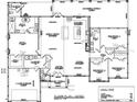 Floor plan featuring a modern kitchen, great room, two-car garage, and a primary suite with vaulted ceilings at 30551 Saffron Ave, Eustis, FL 32736