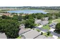 Scenic aerial view of a residential community near a serene lake and lush trees at 2131 Burley Ave, Clermont, FL 34711