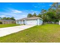 Well-kept home featuring a two-car garage and a spacious driveway, offering a blend of comfort and style at 8869 Se 159Th Pl, Summerfield, FL 34491
