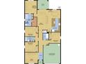 Detailed floor plan showcasing the layout with bedrooms, bathrooms, living spaces, and garage at 23707 Companero Dr, Sorrento, FL 32776