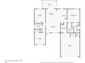 Detailed floor plan showcasing the layout of the home, including bedrooms, kitchen, and living spaces at 3118 Sweetgum St, The Villages, FL 32163