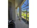 View from covered porch of front yard and neighborhood street at 5300 Treasure View Way, Leesburg, FL 34748