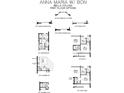 Floor plan showcasing first floor options including gourmet kitchen and bath selections at 1881 Sunshine Peak Dr, Minneola, FL 34715