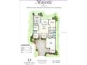 Detailed floor plan of Majestic home with 3 bedrooms, 2 bathrooms, study, kitchen, and lanai at 0 Spinnaker Loop, Lady Lake, FL 32159