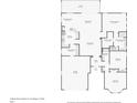Detailed floor plan showing layout of rooms, including living spaces, bedrooms, and garage at 17108 Se 76Th Creekside Cir, The Villages, FL 32162
