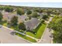 Beautiful aerial view of a home in a quiet neighborhood with mature trees and well-maintained lawns at 2064 Rafton Rd, Apopka, FL 32703