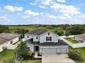 Beautiful aerial view of the home showcasing its location, landscaping, and the adjacent undeveloped land at 605 Black Eagle Dr, Groveland, FL 34736