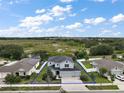 Aerial shot of home featuring manicured lawn and neighborhood layout at 605 Black Eagle Dr, Groveland, FL 34736