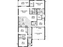 Detailed floor plan showcasing the layout of the home, including bedrooms, bathrooms, kitchen, and living spaces at 5023 Firebush Dr, Apopka, FL 32712