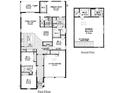 Detailed floor plan showcasing the layout of the first and second floors of the home at 5035 Firebush Dr, Apopka, FL 32712