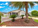 Beautiful single-story home featuring mature palm trees, manicured landscaping, and a welcoming exterior at 992 Davit Pl, The Villages, FL 32162