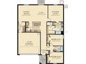 Detailed floor plan showcasing the layout of the home, including the kitchen, bedrooms, and living spaces at 733 Citrus Reserve Blvd, Davenport, FL 33837