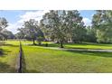 Lush green lawn with trees on a large property with a home in the background on a sunny day at 31136 Senese Rd, Sorrento, FL 32776
