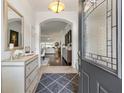 Open foyer featuring neutral decor, elegant furnishings, and a view into the bright living spaces at 3566 Gentle Ter, The Villages, FL 32163