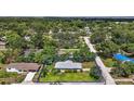 Aerial view of home highlighting its well-manicured lawn in a serene neighborhood setting at 902 Lakeview Dr, Eustis, FL 32726