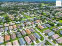 The aerial view shows homes situated on well-maintained lawns with mature landscaping at 2311 Pine Ridge St, The Villages, FL 32162