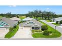 Aerial view of a charming single-story home with a three-car garage in a well-kept neighborhood at 5311 Eads Ter, The Villages, FL 32163