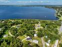 An aerial view displaying the property's proximity to a large lake at 16615 Oklahoma St, Clermont, FL 34715