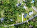 Sprawling property with a well-maintained home, separate garage and defined property lines with lush surrounding greenery at 16615 Oklahoma St, Clermont, FL 34715