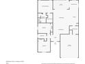 Detailed floor plan of the home layout with bedroom, bathroom, and kitchen areas at 26653 Otter Creek Ln, Leesburg, FL 34748