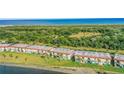 Aerial view showcasing condos near the ocean at 14 Ocean Palm Villa S # 14, Flagler Beach, FL 32136