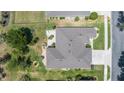Aerial view showcases this home's roof, landscaping, and neighborhood surroundings at 7274 Sw 95Th Ave, Ocala, FL 34481