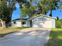 Charming single-story home featuring a two-car garage and a well-maintained front lawn at 11027 Sw 75Th Ave, Ocala, FL 34476