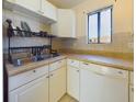 Kitchen area with stainless steel sink, dishwasher, and plenty of counter space at 1836 N Crystal Lake Dr # 46, Lakeland, FL 33801
