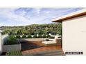 Relaxing rooftop patio featuring a comfortable lounge area and green shrubbery overlooking a serene lake view at 23 Lake Hollingworth, Lakeland, FL 33803
