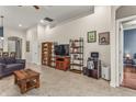 Living room with wood floors, a media center, and comfortable seating at 2507 Torrens Dr, Lakeland, FL 33805