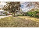 Inviting light green house, spacious lawn, and tree-lined street at 2729 Woodland Hills Ave, Lakeland, FL 33803