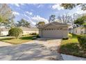 Spacious two-car garage and well maintained lawn and landscaping at 1961 Rocky Pointe Dr, Lakeland, FL 33813