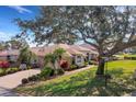 Landscaped home with a lush lawn, mature trees, a long driveway, and vibrant plantings at 324 Lake Mariam Blvd, Winter Haven, FL 33884