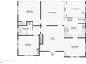 Floor plan showcasing the layout of the house with dimensions at 1539 E Fern Rd, Lakeland, FL 33801