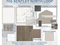 Selection of modern interior and exterior finishing for new home construction at 706 Bentley North Loop, Auburndale, FL 33823