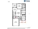 Floor plan showing layout of Parsyn model home, including bedrooms, bathrooms, gathering room, cafe, lanai, and garage at 7597 Sw 107Th Ln, Ocala, FL 34480