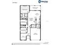 Detailed floor plan showcasing the layout of this home's bedrooms, bathrooms, and living spaces at 1123 Aruba Ave, Mulberry, FL 33860