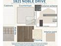 Showcasing interior and exterior design options including flooring, countertops, and exterior color scheme at 1821 Noble Dr, Davenport, FL 33837