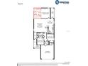 Floor plan of the house with an owner's suite, cafe, gathering room, and three bedrooms at 2335 Northumberland Ct, Haines City, FL 33844