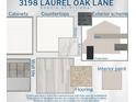 Selection of designer home materials, including exterior scheme and interior paint at 3198 Laurel Oak Ln, Winter Haven, FL 33884