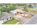 Aerial view of new construction home in residential neighborhood, close to community amenities at 505 Shanklin Ave, Bartow, FL 33830