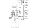 Detailed floor plan showcasing the layout of the home including bedrooms, bathrooms, kitchen, and living areas at 803 Allison Place, Bartow, FL 33830