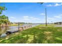 Picturesque waterfront view with a private dock, perfect for boating and fishing at 145 Jana Cir, Auburndale, FL 33823
