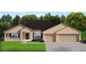 Charming single-Gathering home featuring a well-manicured lawn and a three-car garage at 5220 Tennessee Ridge Ct, Auburndale, FL 33823