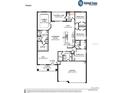 Detailed floor plan showcasing the layout of the home, including the gathering room, lanai and bedrooms at 5418 Duxford Cir, St Cloud, FL 34771
