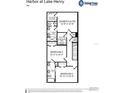 Second floor plan featuring owner's suite, laundry, and two bedrooms with a Jack and Jill bathroom at 206 Turtle Bay Ave, Winter Haven, FL 33881