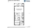 First floor plan showing kitchen, gathering room, lanai, flex space, and entry at 206 Turtle Bay Ave, Winter Haven, FL 33881