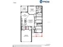 Detailed floorplan showcasing the layout of the home, including the kitchen, bedrooms, and living areas at 5432 Se 127Th Ln, Belleview, FL 34420