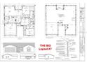 Floor plan and exterior elevations showing dimensions, layout, and construction details for the Ibis Layout #7 at 5909 Cormorant Ct, Lakeland, FL 33809